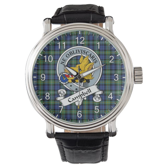 Montre Clan Classique Sans Temps Campbell Argyll Ancient  (devant)