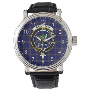 Montre Clan classique sans temps Crichton Tartan Badge Pl