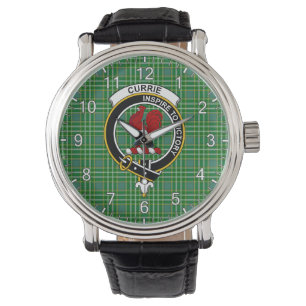 Montre Clan classique sans temps Currie Tartan Badge Plai