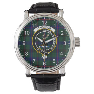 Montre Clan classique sans temps Davidson Tartan Badge Pl