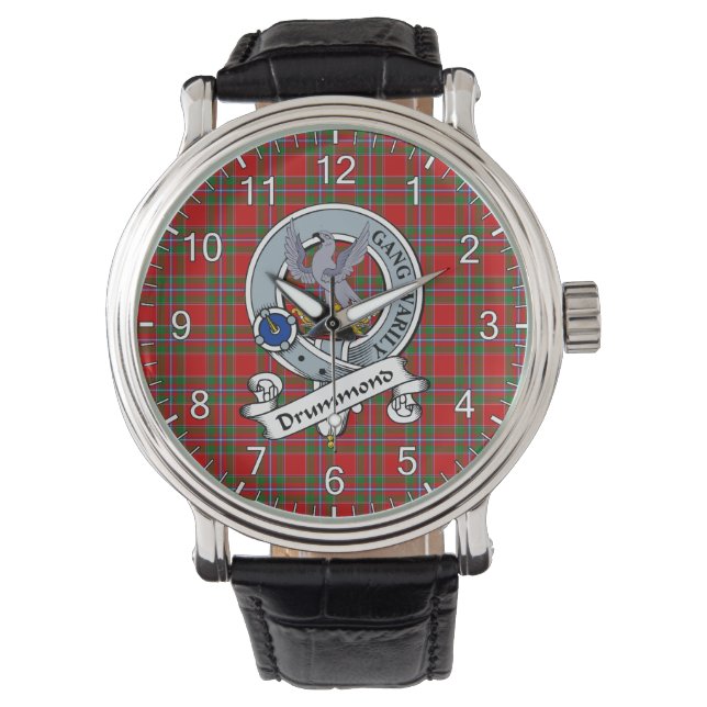 Montre Clan Classique Sans Temps Drummond De Perth Badge (devant)