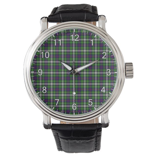 Montre Clan classique sans temps Farquharson Tartan Plaid (devant)