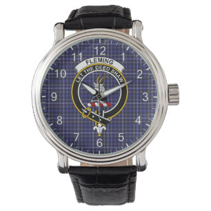 Montre Clan classique sans temps Fleming Tartan Badge Pla