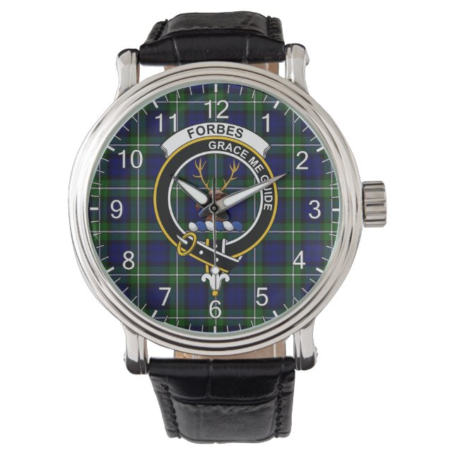 Montre Clan Classique Sans Temps Forbes Insigne Tartan Pl (devant)