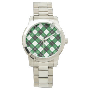 Montre Clan classique sans temps Jacquard Diagonale carre