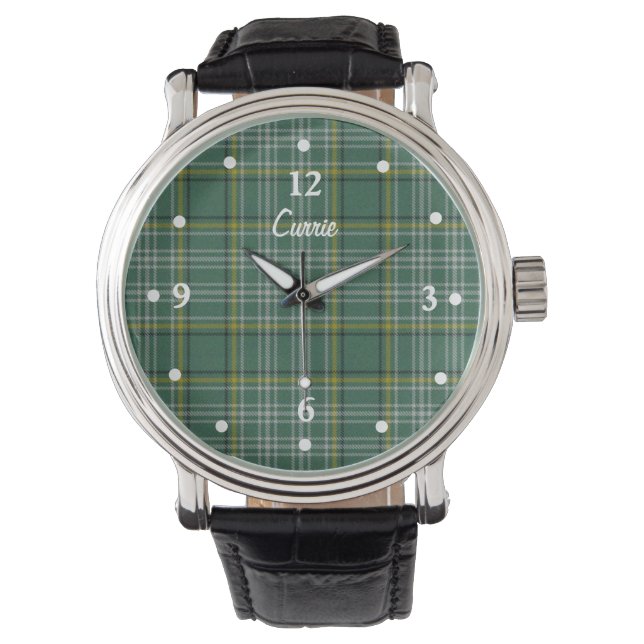 Montre Clan Currie Tartan Plaid Face Custom Watch (devant)