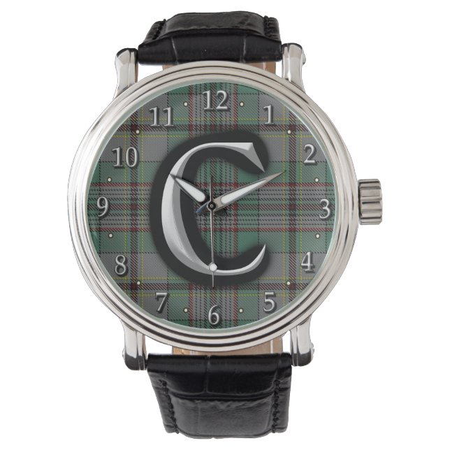 Montre Clan écossais Craig C Monogram Tartan (devant)