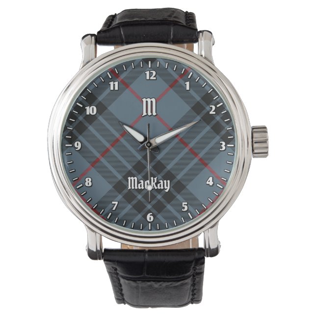 Montre Clan MacKay Blue Tartan (devant)