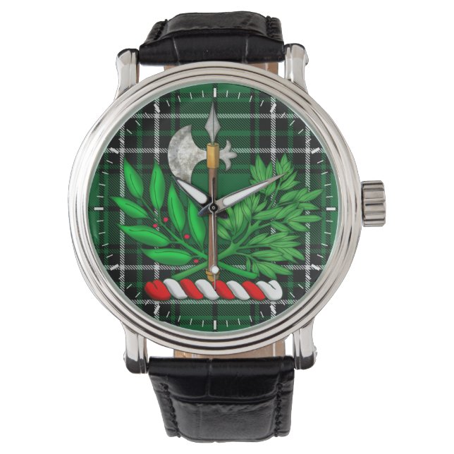 Montre Clan MacLean Chasse Tartan Et BattleAxe Crest (devant)