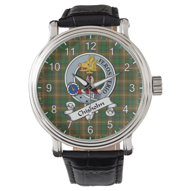 Montre Clan sans temps classique Chisholm Insigne de chas (devant)