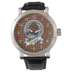 Montre Clan sans temps classique Forrester Badge Tartan W