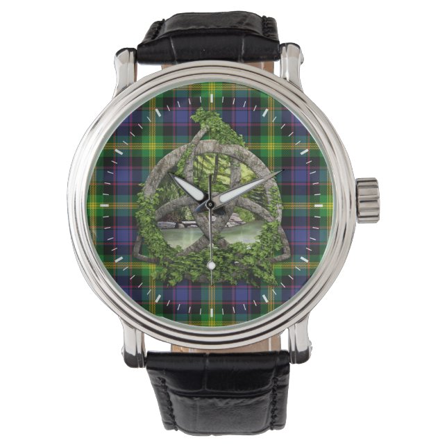 Montre Clan Watson Tartan Celtic Trinity (devant)
