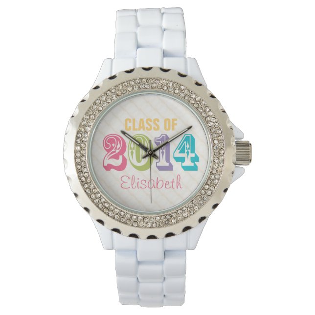 MONTRE CLASSE PERSONNALISÉE NEON RAINBOW DE 2014 (devant)