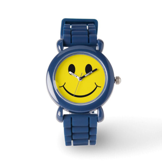 Montre Classic 70's Yellow Happy Face Wristwatch (Recto)