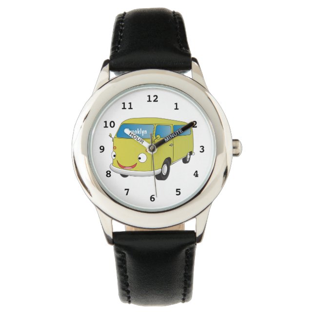 Montre Classic lime green van cartoon (devant)