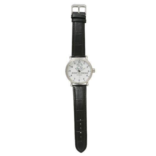 Montre Classic style monograms with names and initials  (Plat)