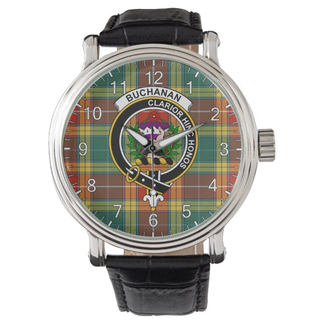 Montre Classic Timeless Clan Buchanan Old Sett Tartan (devant)