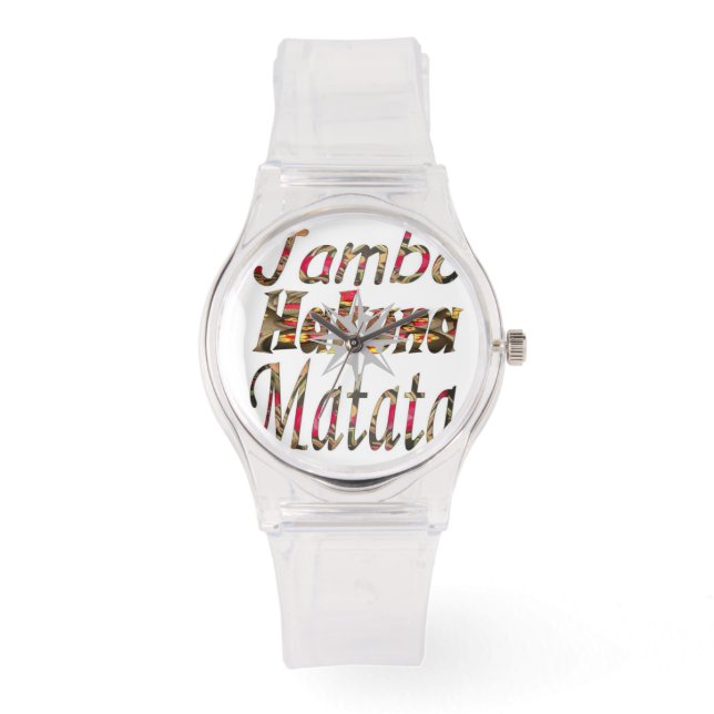Montre Classique belle fille Hakuna Matata Design africai (Recto)