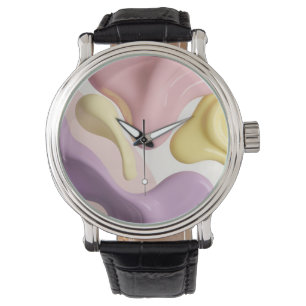 Montre classique dans un graphique abstrait élégan