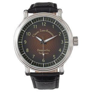 Montre classique de brun foncé