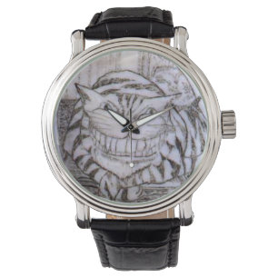 Montre classique d'objet sculpté de chat de