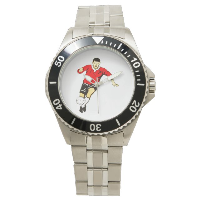 Montre classique en acier inoxydable (devant)