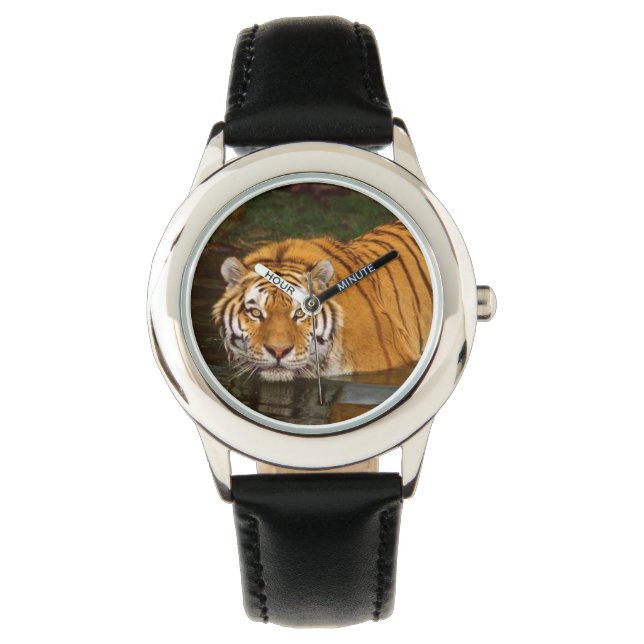 Montre Classique Enfants/Tigre de la Faune (devant)