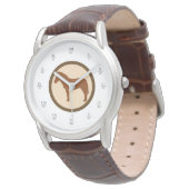 Montre classique GEEKLEY marron & beige (Incliné)