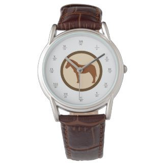 Montre classique GEEKLEY marron & beige Horloge