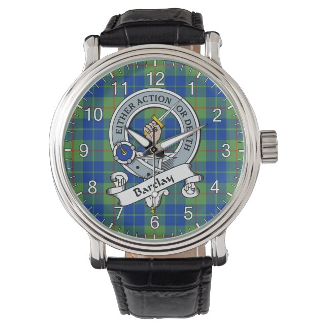 Montre Classique Sans Temps Clan Barclay Badge De Chasse  (devant)