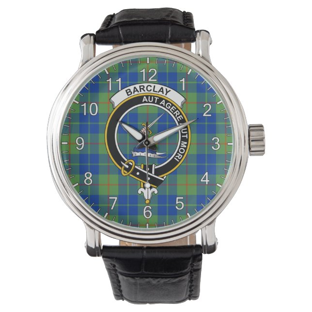 Montre Classique Sans Temps Clan Barclay Chasse Tartan Ba (devant)