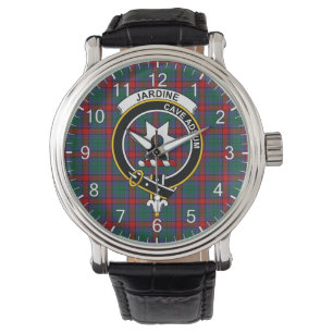 Montre Classique Sans Temps Clan Jardine robe Tartan Badg