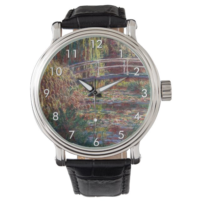 Montre Claude Monet - Eau Lily étang, Harmonie rose (devant)