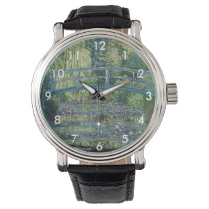 Montre Claude Monet - Eau Lily étang, Harmonie verte