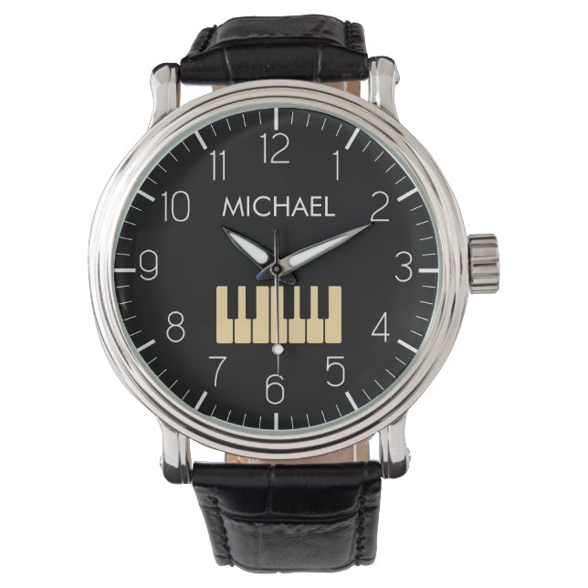 Montre Clavier de piano Musicien personnalisé (devant)