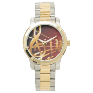 Montre Clé musicale Golden -