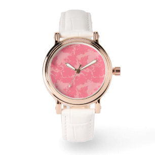 Montre Cloud marbré rose abstrait