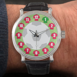 Montre Club de Sport Jouant en Maillots Rouges