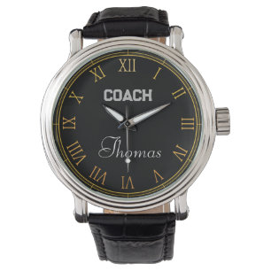 Montre Coach Nom Personnalisé Typographie Personnalisée
