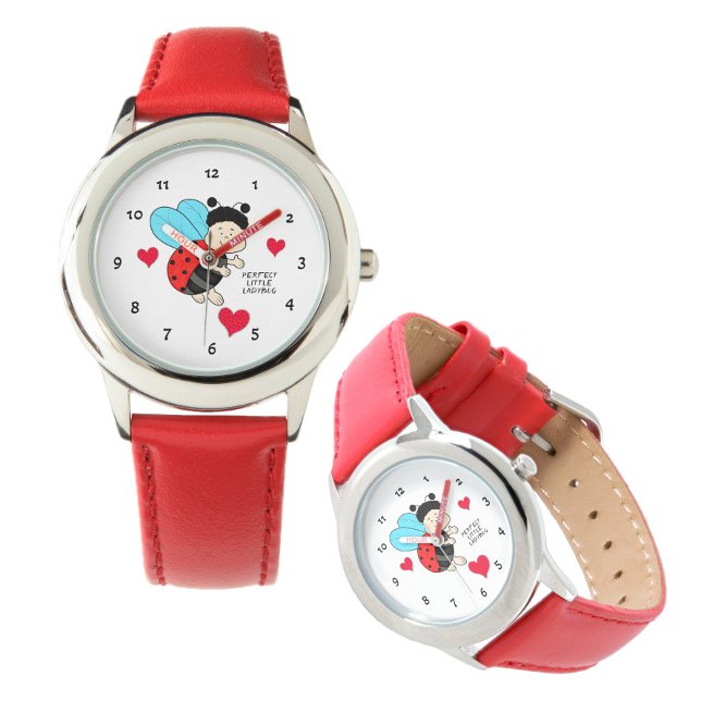 Montre Coccinelle avec coeurs (Créateur téléchargé)