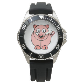Montre Cochon rose