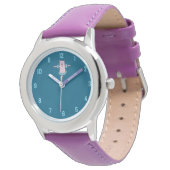 Montre Cochon rose va nager (Incliné)