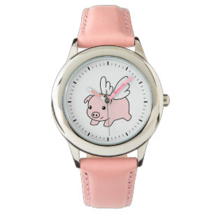 Montre Cochon volant - Cochon mignon avec ailes