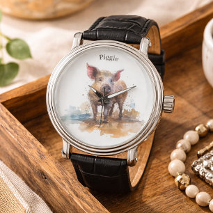 Montre Cochonnet joueur, personnalisé
