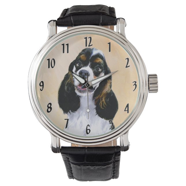 Montre Cocker Spaniel (Parti) Peinture - Art Chien origin (devant)