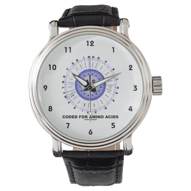 Montre Codé Pour Les Acides Aminés (Code Génétique ADN) (devant)