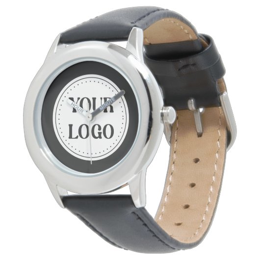 Montre Code QR noir élégant et élégant (Incliné)