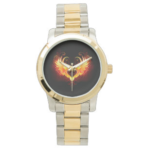 Montre Cœur d'ange de feu avec des ailes