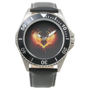 Montre Coeur de feu ange avec ailes