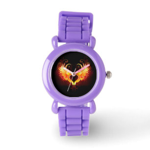 Montre Coeur de feu ange avec ailes